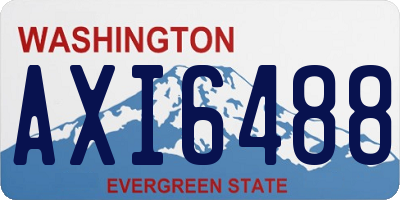 WA license plate AXI6488