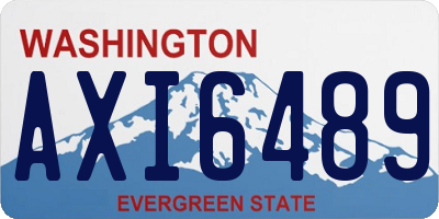 WA license plate AXI6489