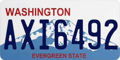 WA license plate AXI6492