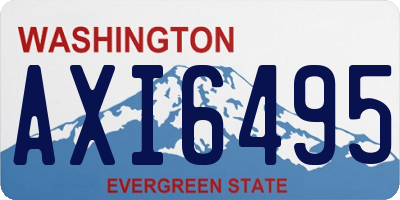 WA license plate AXI6495