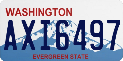 WA license plate AXI6497