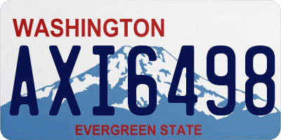 WA license plate AXI6498
