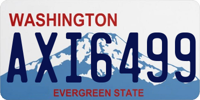 WA license plate AXI6499