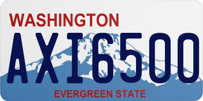 WA license plate AXI6500