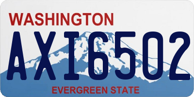 WA license plate AXI6502