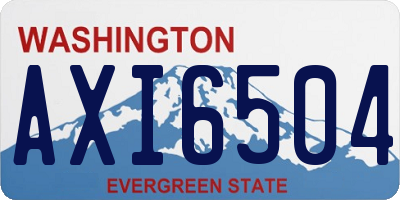 WA license plate AXI6504