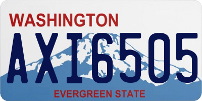 WA license plate AXI6505