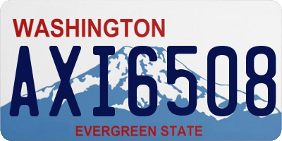 WA license plate AXI6508