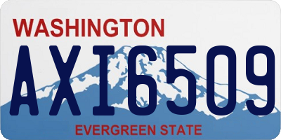 WA license plate AXI6509