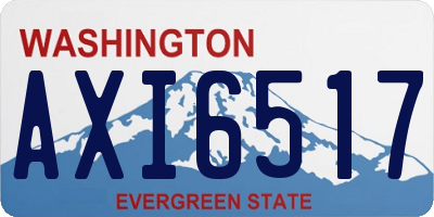 WA license plate AXI6517