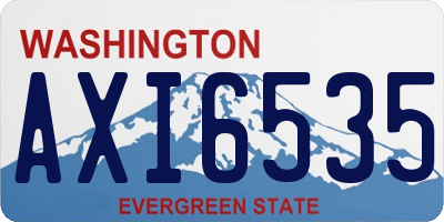 WA license plate AXI6535