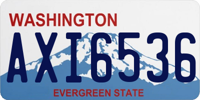 WA license plate AXI6536