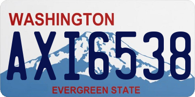 WA license plate AXI6538