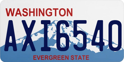 WA license plate AXI6540