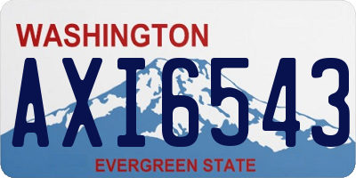 WA license plate AXI6543