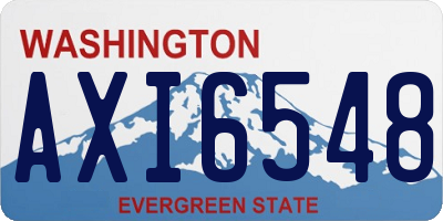 WA license plate AXI6548