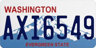 WA license plate AXI6549