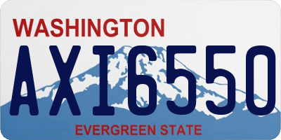 WA license plate AXI6550