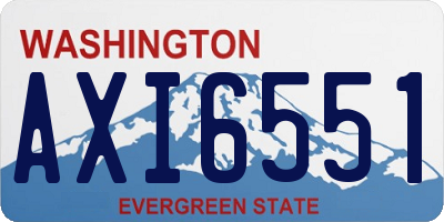 WA license plate AXI6551