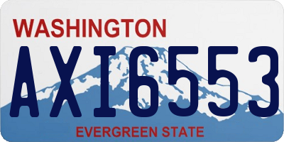 WA license plate AXI6553