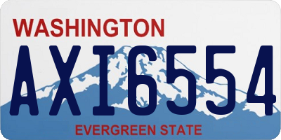 WA license plate AXI6554