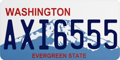 WA license plate AXI6555
