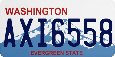 WA license plate AXI6558
