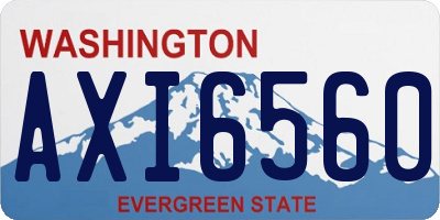 WA license plate AXI6560