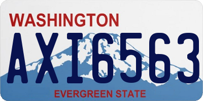 WA license plate AXI6563