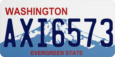 WA license plate AXI6573