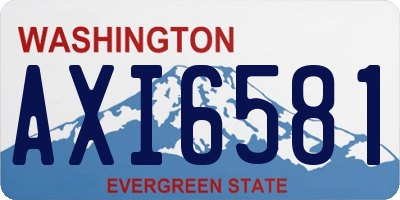 WA license plate AXI6581