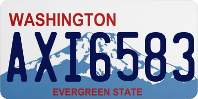 WA license plate AXI6583