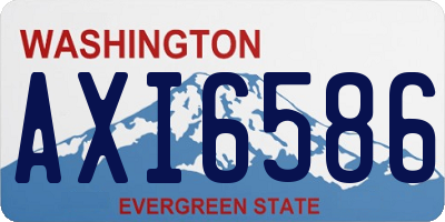 WA license plate AXI6586
