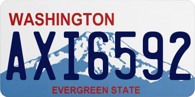 WA license plate AXI6592