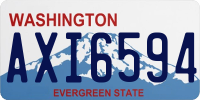WA license plate AXI6594