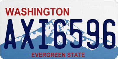 WA license plate AXI6596