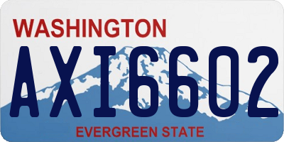 WA license plate AXI6602