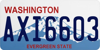 WA license plate AXI6603