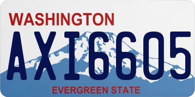 WA license plate AXI6605