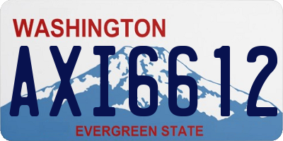 WA license plate AXI6612