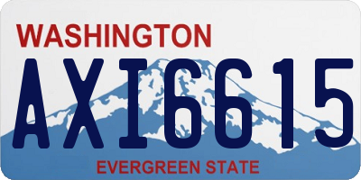 WA license plate AXI6615