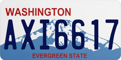 WA license plate AXI6617