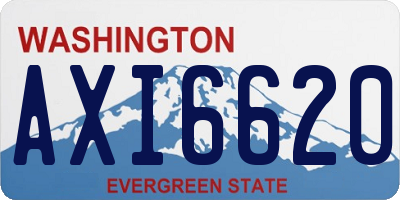 WA license plate AXI6620