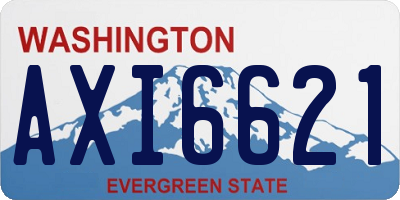 WA license plate AXI6621