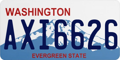 WA license plate AXI6626