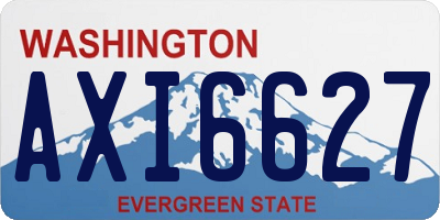 WA license plate AXI6627