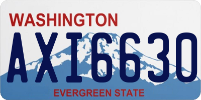 WA license plate AXI6630