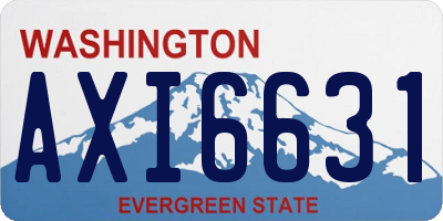 WA license plate AXI6631