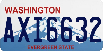 WA license plate AXI6632