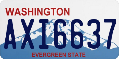 WA license plate AXI6637